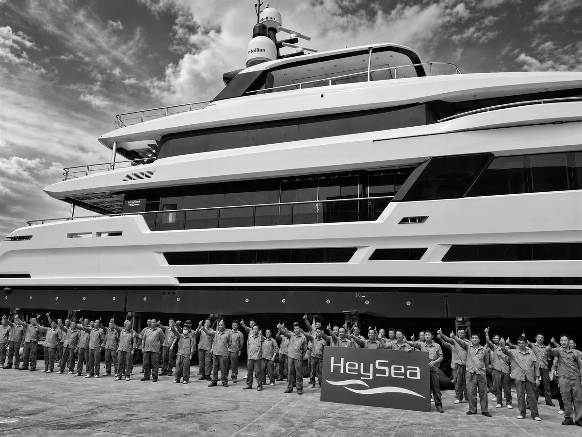 The HeySea team at the yard