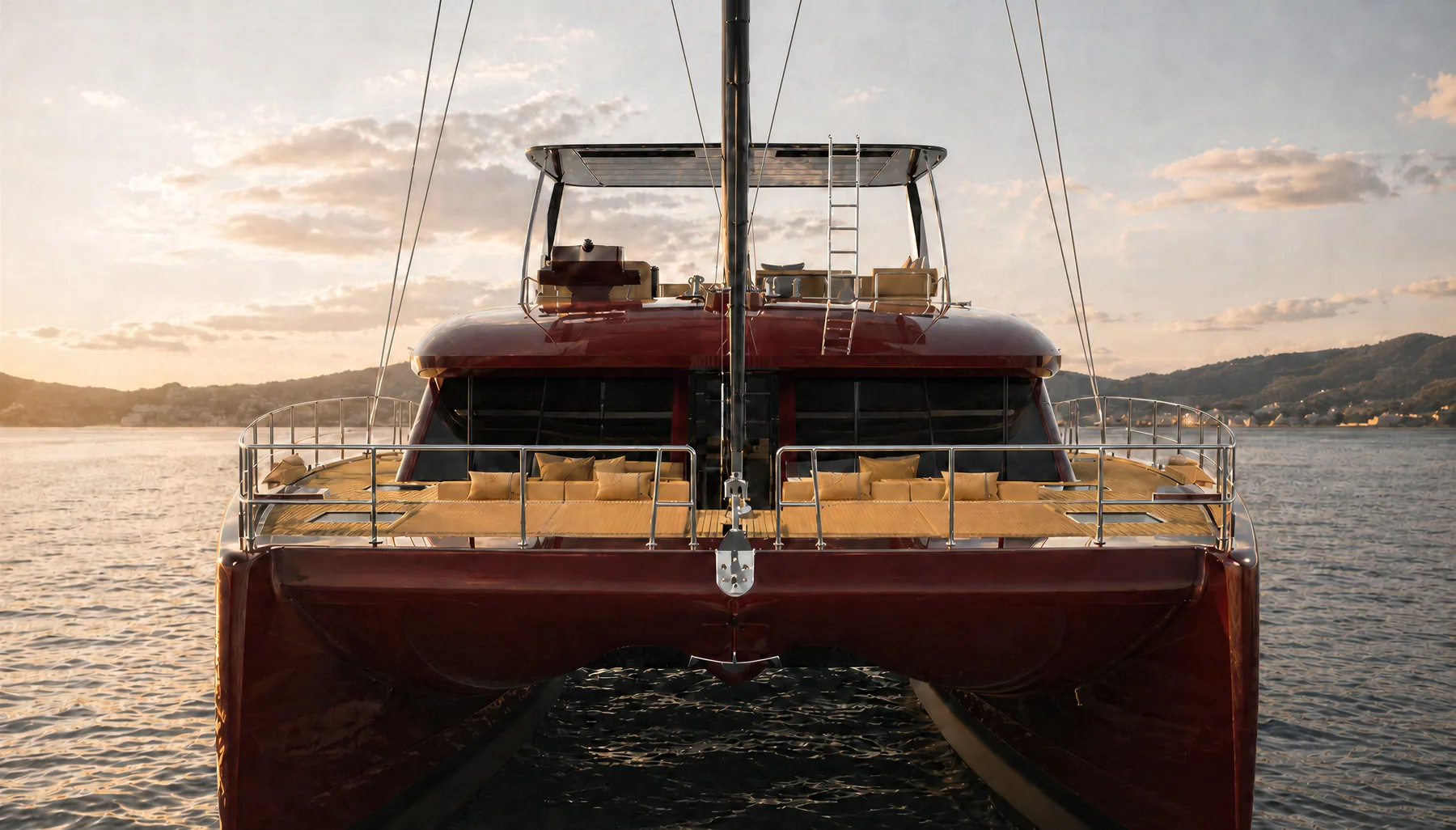 sv60 — Bow on, at sunset