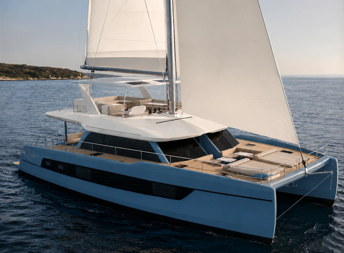 HeySea sv60 under sail, built with single-mold construction