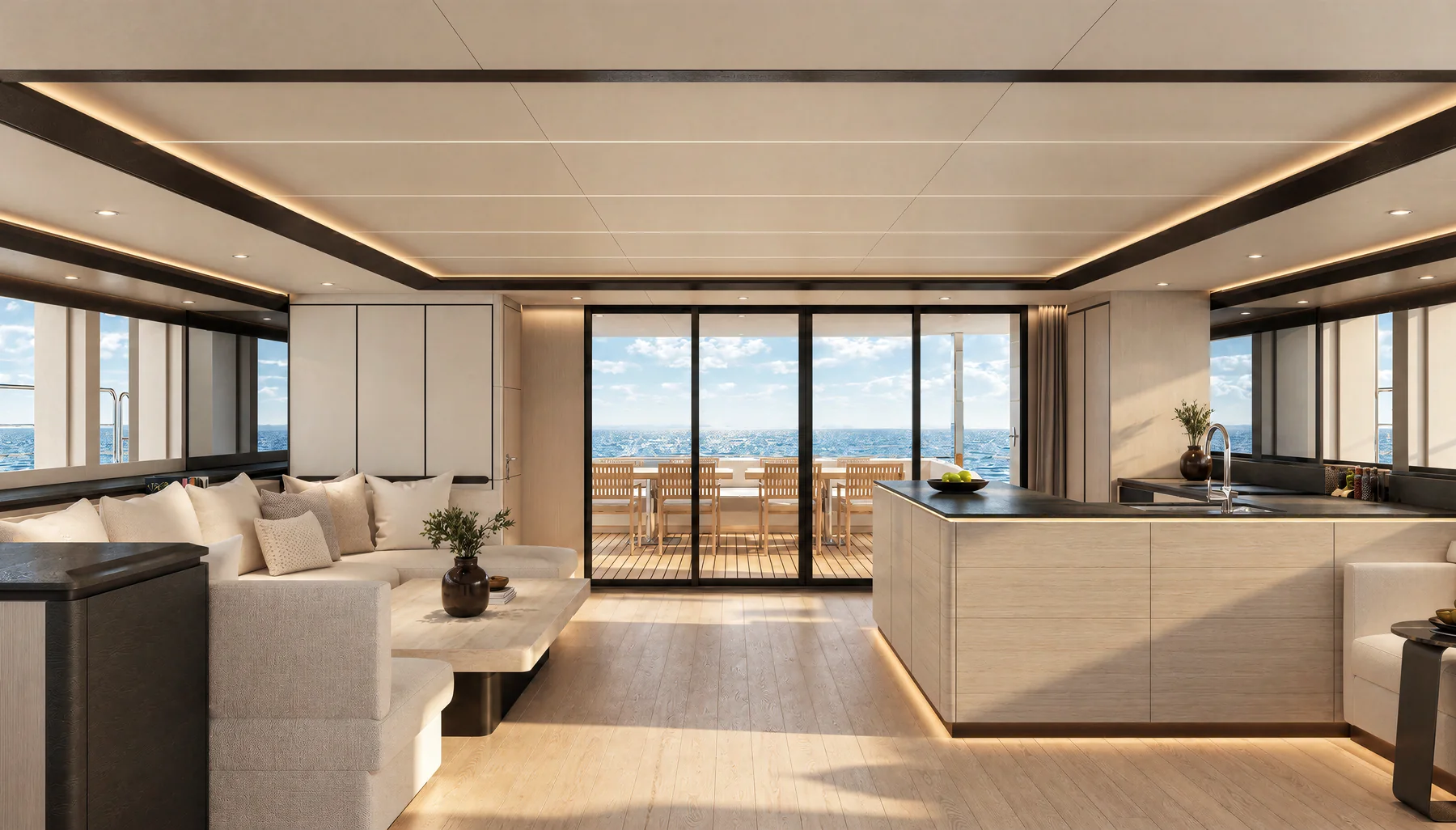 sv80 — Galley and salon, looking aft