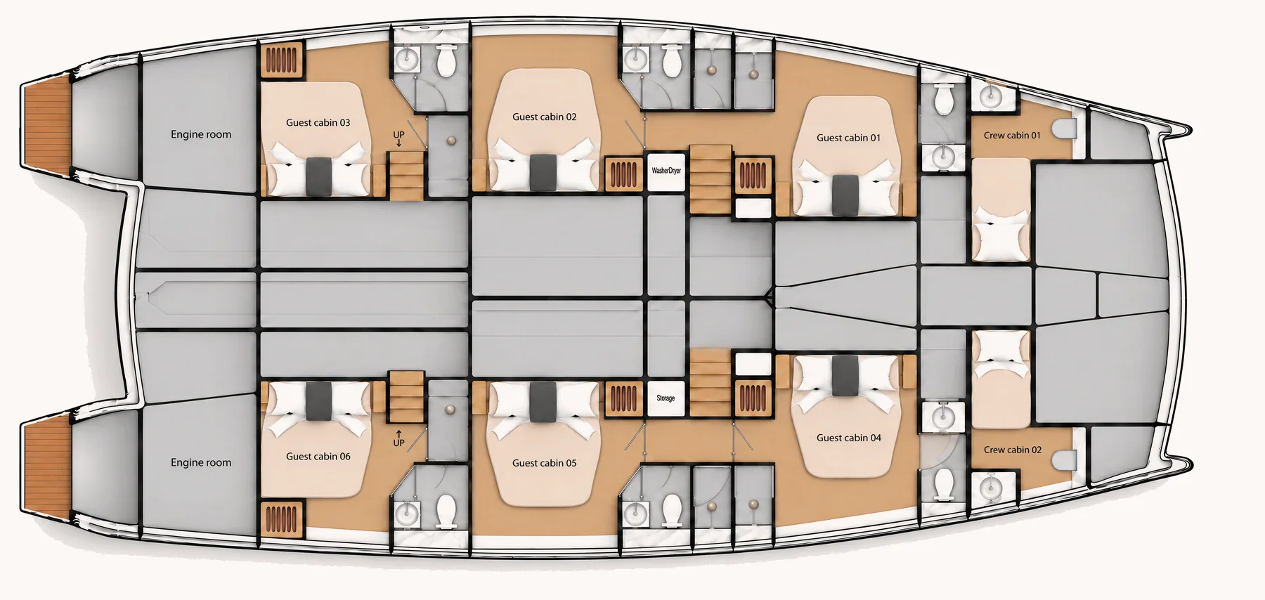 sv60 six cabins deck plan