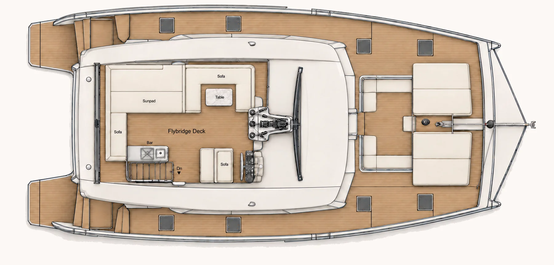 sv60 flybridge deck plan