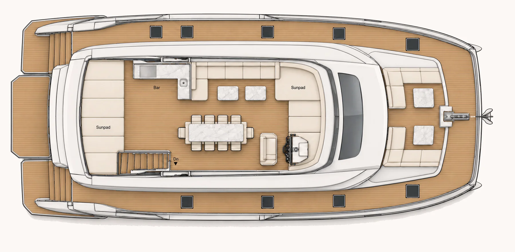 v70 flybridge deck plan