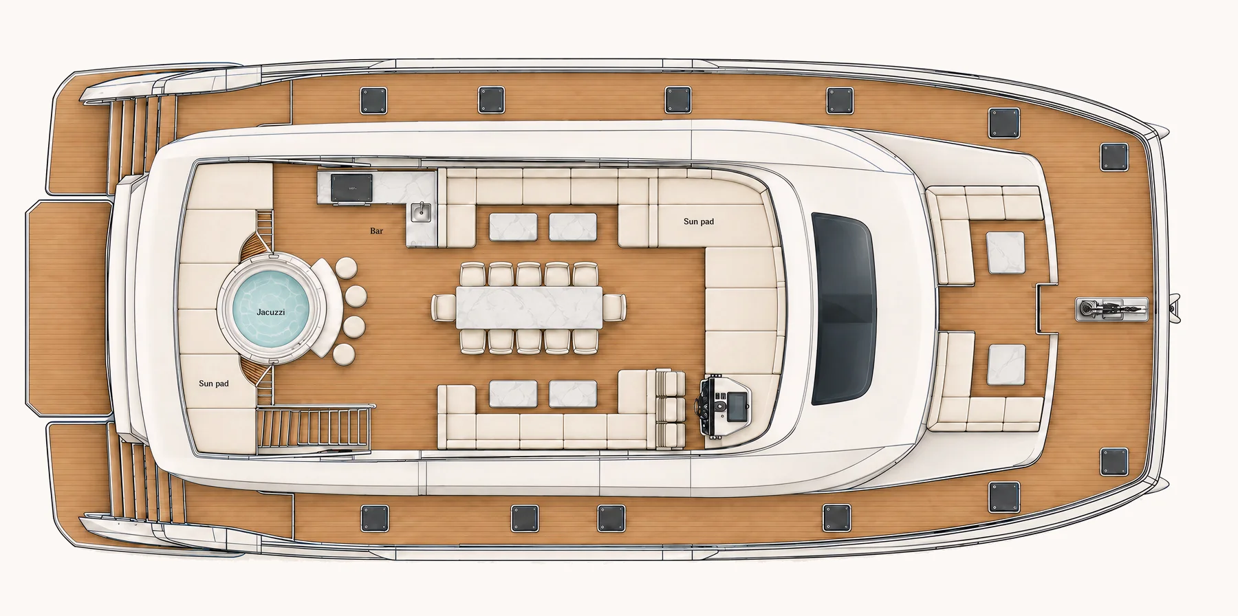 v80 flybridge deck plan